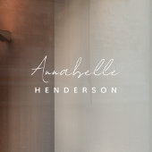 Autocollant Pour Fenêtre Monogramme | Mini-plaque moderne design