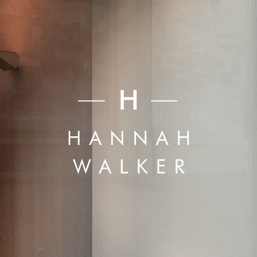 Autocollant Pour Fenêtre Monogramme | Minimaliste Élégante Plaque Nameplate