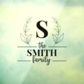 Autocollant Pour Fenêtre monogramme personnalisé (Feuille 3)