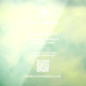 Autocollant Pour Fenêtre Monogramme professionnel simple Nom commercial QR  (Feuille 3)