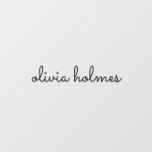 Autocollant Pour Fenêtre Monogramme tendance | Carte d'affichage moderne de (Feuille)