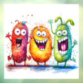 Autocollant Pour Fenêtre Monstres (Feuille 3)