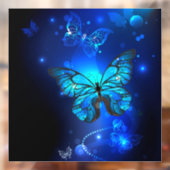 Autocollant Pour Fenêtre Morpho Butterfly in the Dark Background (Feuille 2)