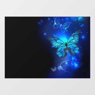 Autocollant Pour Fenêtre Morpho Butterfly in the Dark Background