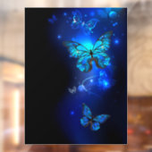 Autocollant Pour Fenêtre Morpho Butterfly in the Dark Background (Feuille 2)