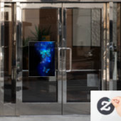 Autocollant Pour Fenêtre Morpho Butterfly in the Dark Background (Porte de bureau)