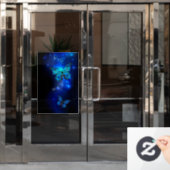 Autocollant Pour Fenêtre Morpho Butterfly in the Dark Background (Porte de bureau)