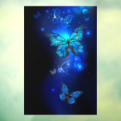 Autocollant Pour Fenêtre Morpho Butterfly in the Dark Background (Feuille 3)