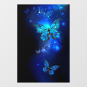 Autocollant Pour Fenêtre Morpho Butterfly in the Dark Background (Feuille)