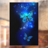 Autocollant Pour Fenêtre Morpho Butterfly in the Dark Background (Feuille 2)