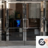 Autocollant Pour Fenêtre Morpho Butterfly in the Dark Background (Porte de bureau)