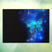 Autocollant Pour Fenêtre Morpho Butterfly in the Dark Background (Feuille 3)
