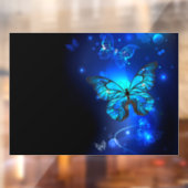 Autocollant Pour Fenêtre Morpho Butterfly in the Dark Background (Feuille 2)