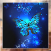 Autocollant Pour Fenêtre Morpho Butterfly in the Dark Background (Feuille 2)