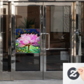 Autocollant Pour Fenêtre Mosaïque rose Nénuphar coloré Résumé Conception (Porte de bureau)