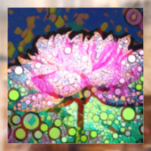 Autocollant Pour Fenêtre Mosaïque rose Nénuphar coloré Résumé Conception (Feuille 2)