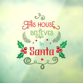 Autocollant Pour Fenêtre Mot de la saison de Noël Clouage de fenêtre d'art (Feuille 3)