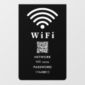 Autocollant Pour Fenêtre Mot de passe du code QR Wifi | Scanner pour se con (Feuille)