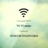 Autocollant Pour Fenêtre Mot de passe réseau wifi client (Feuille 3)