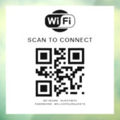 Autocollant Pour Fenêtre Mot de passe Wifi | Analyse du code QR pour se con (Feuille 3)