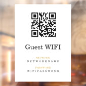 Autocollant Pour Fenêtre Mot de passe Wifi et code QR réseau personnalisé (Feuille 2)