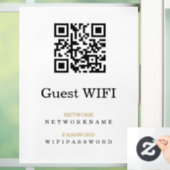 Autocollant Pour Fenêtre Mot de passe Wifi et code QR réseau personnalisé (Maison)