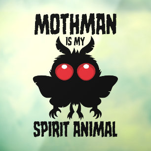 Autocollant Pour Fenêtre Mothman est mon animal spirituel silhouette