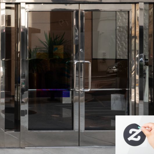 Autocollant Pour Fenêtre Motif abstrait coloré (Porte de bureau)