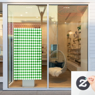 Autocollant Pour Fenêtre Motif Chevron Vert et Blanc Gras