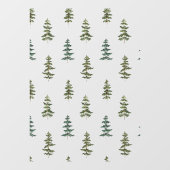 Autocollant Pour Fenêtre Motif d'arbre d'hiver vert (Feuille)