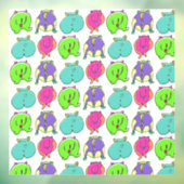 Autocollant Pour Fenêtre Motif de boutons de hamster coloré (Feuille 3)