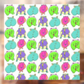 Autocollant Pour Fenêtre Motif de boutons de hamster coloré (Feuille 2)