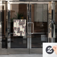 Motif de chats blancs et gris