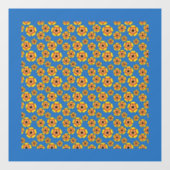 Autocollant Pour Fenêtre Motif de fleurs orange jaune (Feuille)