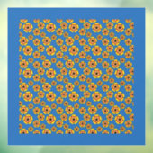 Autocollant Pour Fenêtre Motif de fleurs orange jaune (Feuille 3)