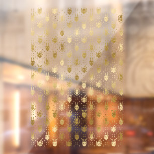 Autocollant Pour Fenêtre Motif de Jacquard Dragon Imaginaire noir et or