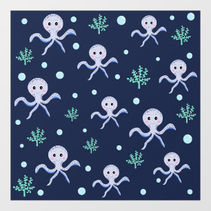 Autocollant Pour Fenêtre Motif de Pieuvre Mignonne