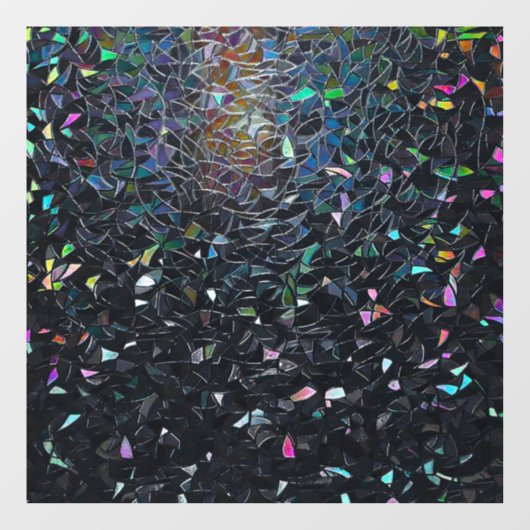 Autocollant Pour Fenêtre Motif de verre teinté abstrait iridescent personna (Feuille)
