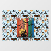 Autocollant Pour Fenêtre Motif d'Halloween. Éffrayant et mignon (Feuille)