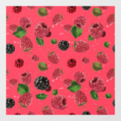 Autocollant Pour Fenêtre Motif framboise (Feuille)