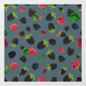 Autocollant Pour Fenêtre Motif framboise 2 (Feuille)