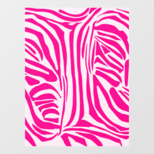 Autocollant Pour Fenêtre Motif imprimé zèbre rose