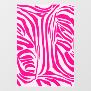 Autocollant Pour Fenêtre Motif imprimé zèbre rose