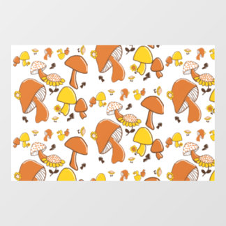 Autocollant Pour Fenêtre Motif nostalgique de champignons