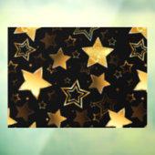 Autocollant Pour Fenêtre Motif sans couture avec étoiles d'or (Feuille 3)