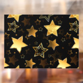 Autocollant Pour Fenêtre Motif sans couture avec étoiles d'or (Feuille 2)