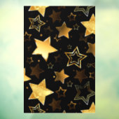 Autocollant Pour Fenêtre Motif sans couture avec étoiles d'or (Feuille 3)