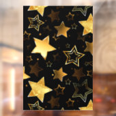 Autocollant Pour Fenêtre Motif sans couture avec étoiles d'or (Feuille 2)