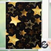 Autocollant Pour Fenêtre Motif sans couture avec étoiles d'or (Maison)