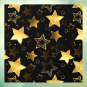 Autocollant Pour Fenêtre Motif sans couture avec étoiles d'or (Feuille 3)